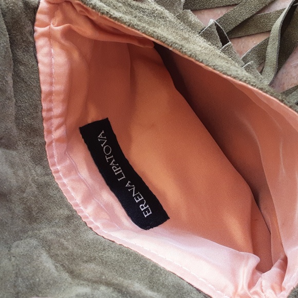 Vintage Erena Lipatova Jeweled Suede Crossbody/Shoulder/Waist Bag - Picture 8 of 8